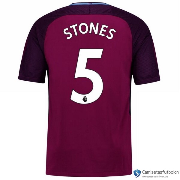 Camiseta Manchester City Segunda equipo Stones 2017-18